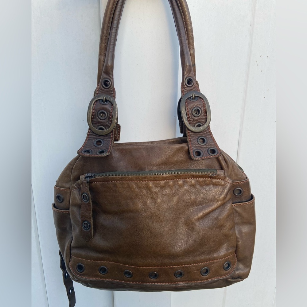 Boho Italian Brown Leather Women's Bag
